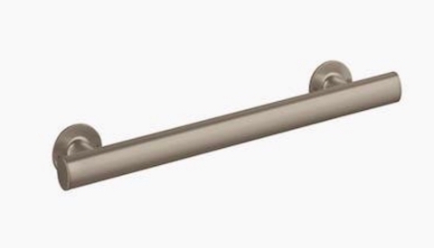 straight grab bar in brushed nickel finish