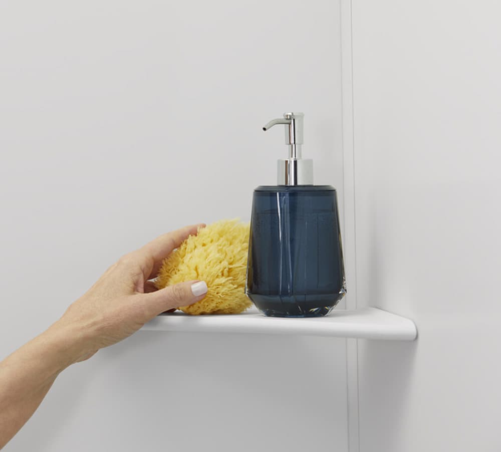 Corner shelf | Shower Storage | KOHLER® LuxStone Shower