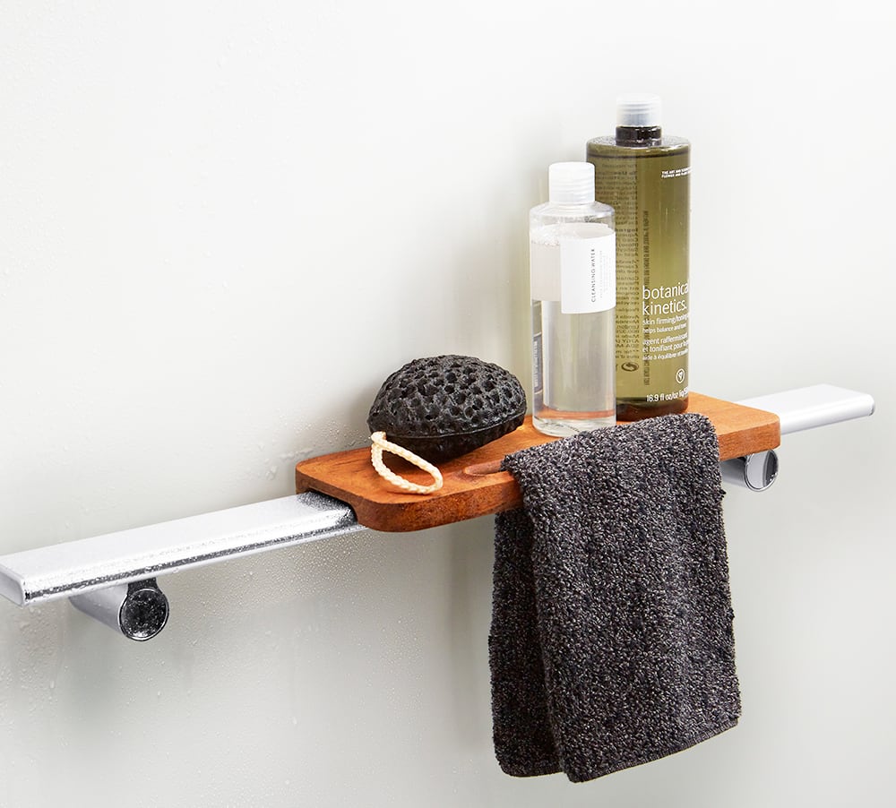 Teak tray | Shower Storage | KOHLER® LuxStone Shower