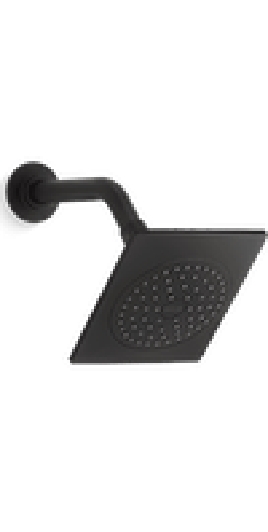 comtemporary showerhead in black